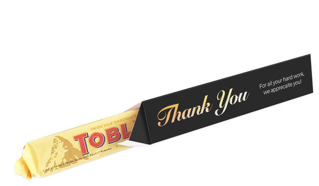 Gradient Thank You Toblerone Bar In A Box