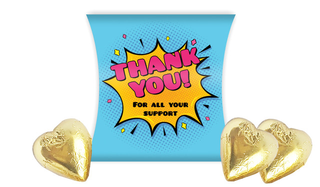 Starburst Thank You Personalised Pillow Boxes