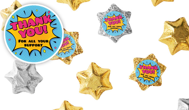 Starburst Personalised Foil Chocolate Stars
