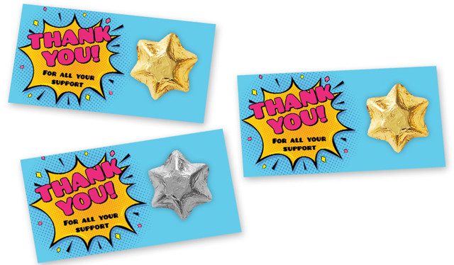 Starburst Personalised Thank You Star Card
