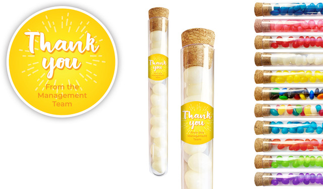 Sunny Thank You Personalised Test Tubes