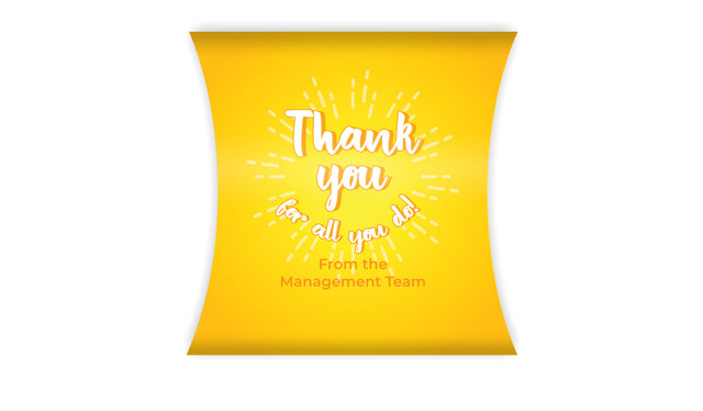 Sunny Thank You Personalised Pillow Boxes