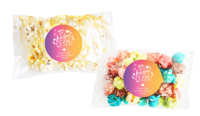 Gradient Teachers Day Personalised Popcorn Bag