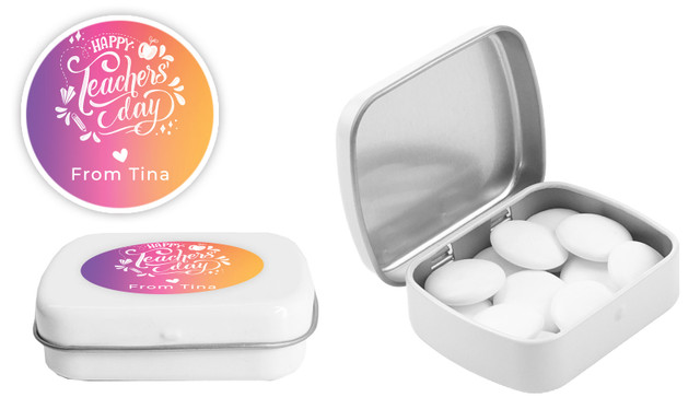 Gradient Teachers Day Personalised Mint Tins
