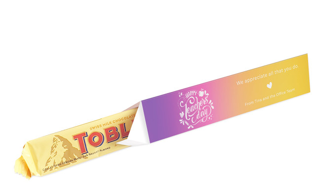Gradient Teachers Day Toblerone Bar In A Box