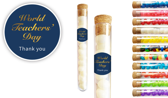 Simple Blue Teachers Day Personalised Test Tubes