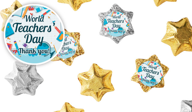 Books Personalised Foil Chocolate Stars