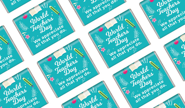 Fun Personalised Teachers Day Mini Chocolate