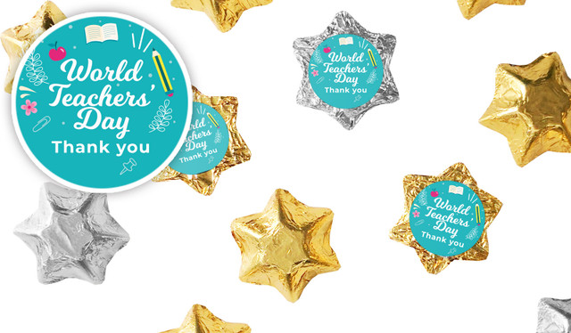 Fun Personalised Foil Chocolate Stars