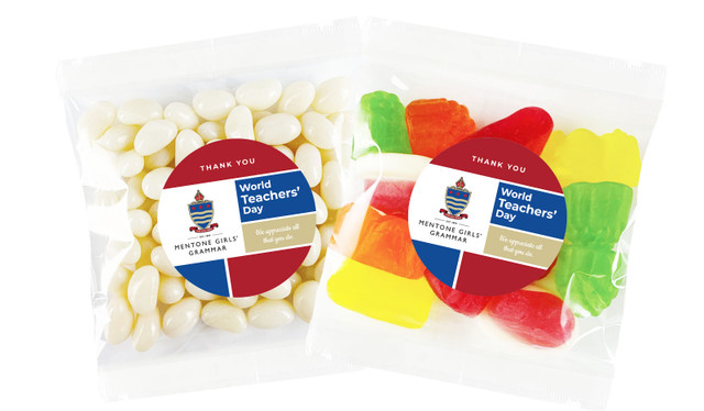 School Colours Personalised Lolly Bag