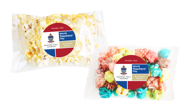 School Colours Personalised Popcorn Bag