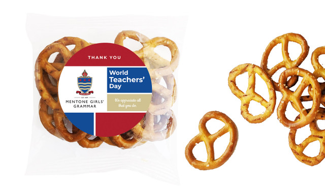 School Colours Personalised Bag Of Pretzels