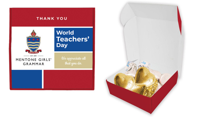 School Colours Teachers Day Personalised Hugs And Kisses Box