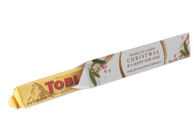 Golden Wreath Christmas Toblerone Bar In A Box