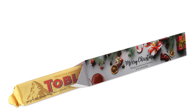 Christmas Background Toblerone Bar In A Box
