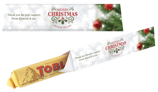 Bokeh Tree Christmas Toblerone Bar In A Box