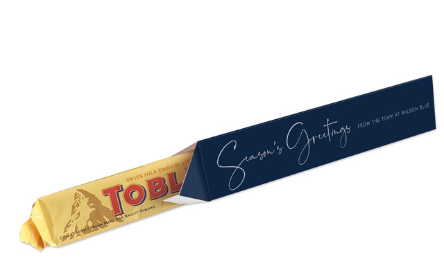 Navy Christmas Toblerone Bar In A Box