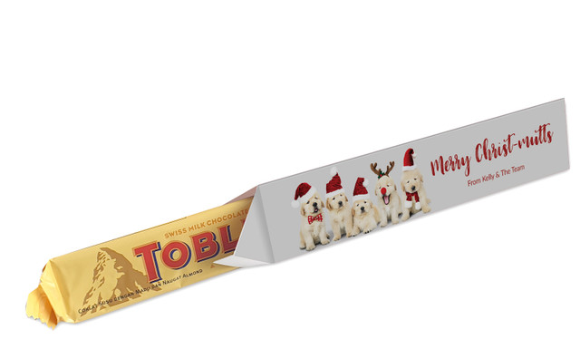 Gorgeous Puppies Christmas Toblerone Bar In A Box