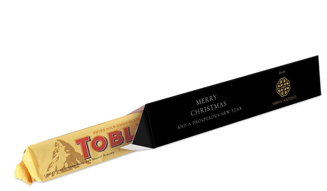 Black Corporate Christmas Toblerone Bar In A Box
