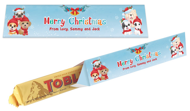 Christmas Puppies Christmas Toblerone Bar In A Box