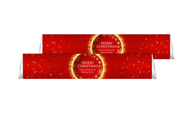 Glowing Bauble Christmas Personalised Toblerone Bar 50g