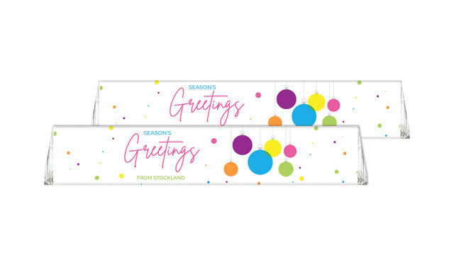 Vivid Baubles Christmas Personalised Toblerone Bar 50g