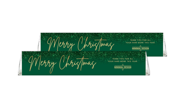 Glitter Christmas Personalised Toblerone Bar 50g