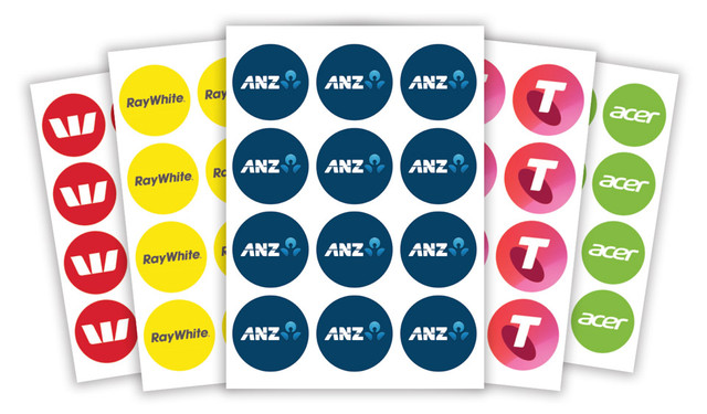 Sheet Of Branded Large Labels