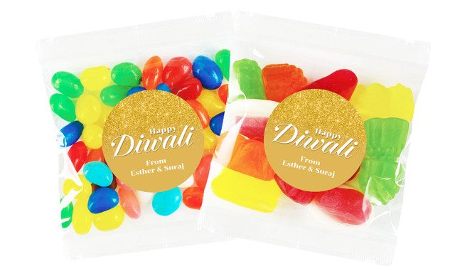 Gold Dust Diwali Personalised Lolly Bag