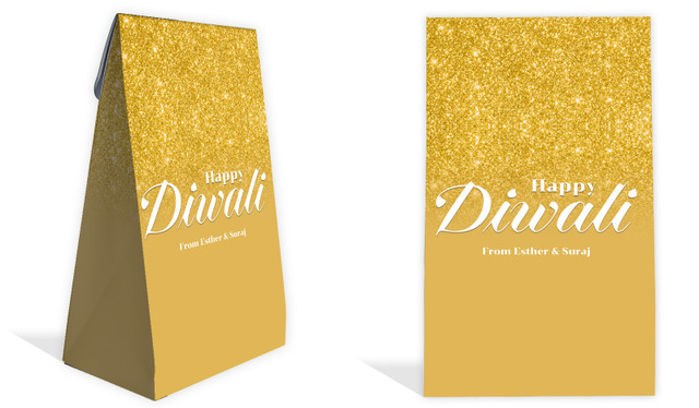 Gold Dust Diwali Personalised Gusset Favour Bag