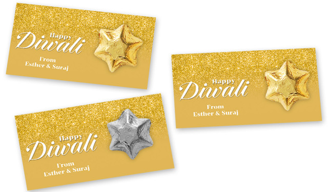 Gold Dust Personalised Diwali Star Card