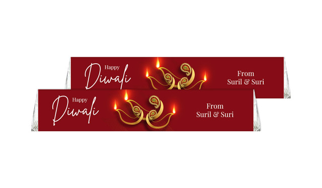 Elegant Lantern Personalised Toblerone Diwali Chocolates 50g