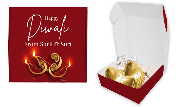 Elegant Lantern Diwali Personalised Hugs And Kisses Box