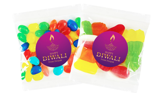Purple Diwali Personalised Lolly Bag
