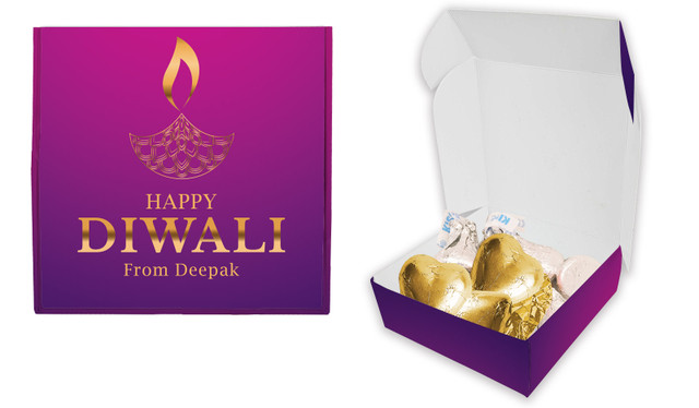 Purple Diwali Personalised Hugs And Kisses Box
