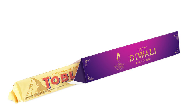 Purple Diwali Toblerone Bar In A Box