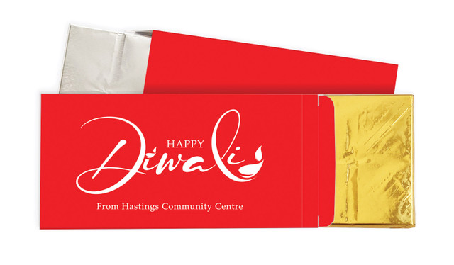 Red Diwali Personalised Chocolate Bar In A Box