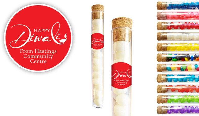 Red Diwali Personalised Test Tubes