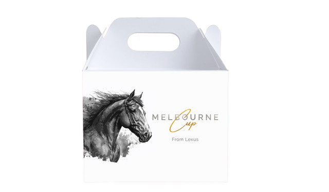 Dark Horse Melbourne Cup Horse Racing Gable Favour Box