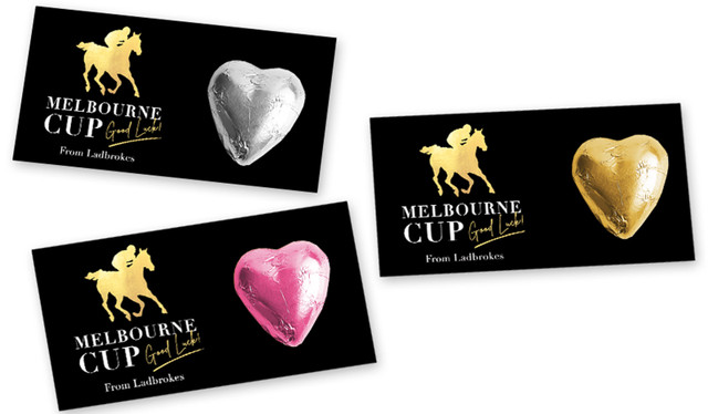 Gold Trip Melbourne Cup Horse Racing Heart Card