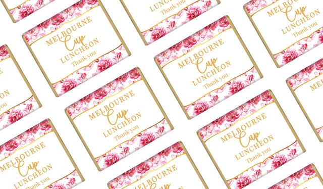 Pink Flowers Melbourne Cup Horse Racing Mini Chocolates