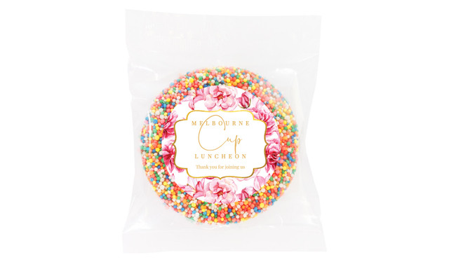 Pink Flowers Melbourne Cup Horse Racing Giant Chocolate Freckle