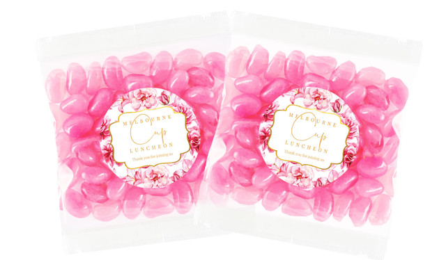Pink Flowers Melbourne Cup Horse Racing Lolly Bag (Choice Of Fillings)