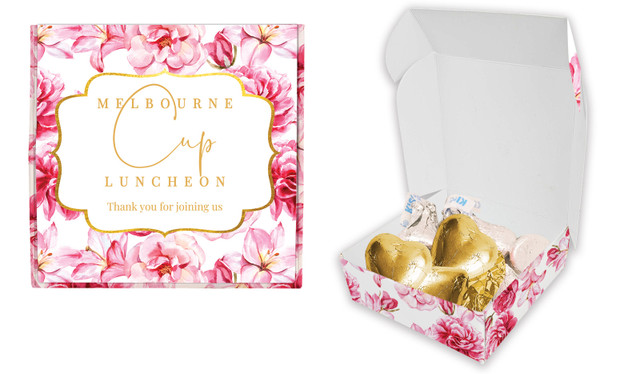 Pink Flowers Melbourne Cup Horse Racing Hugs And Kisses Box