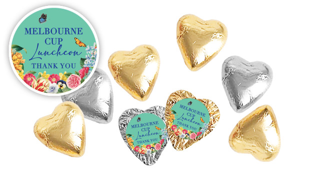 Spring Carnival Melbourne Cup Horse Racing Foil Chocolate Hearts