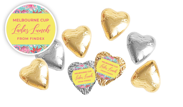 Spring Flowers Melbourne Cup Horse Racing Foil Chocolate Hearts
