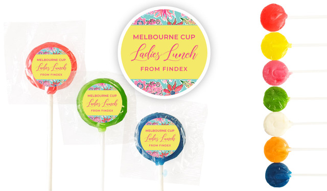 Spring Flowers Melbourne Cup Horse Racing Custom 3cm Mini Lollipops