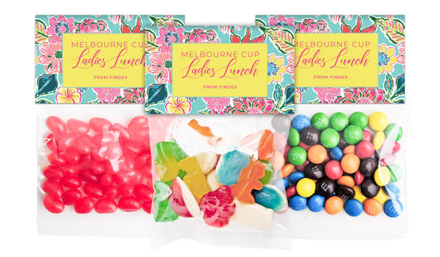 Spring Flowers Melbourne Cup Horse Racing Lolly Bags With Custom Topper