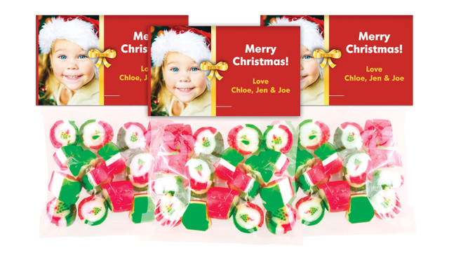 Add A Photo Festive Rock Candy Bags