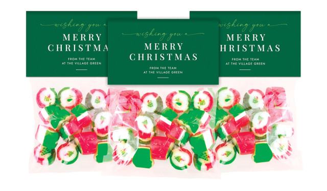 Flowing Green Festive Rock Candy Bags